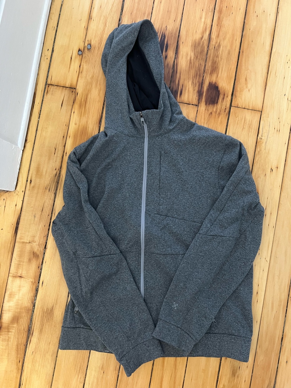 Men's Lululemon Gray Full-Zip Hooded Sweatshirt